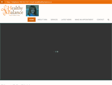 Tablet Screenshot of healthy-balance.ca